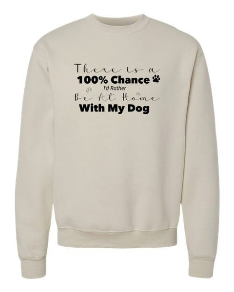 Home With My Dog Crewneck Sweatshirt