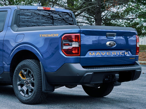 Ford Maverick Tremor Orange "3D Shadow" Look Tailgate Graphics, Maverick Tailgate Letters, Tremor Orange.